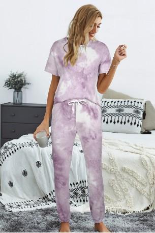 Vijoličen tie dye pižama komplet Isla