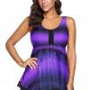 Vijoličen tie dye tankini komplet Mandy
