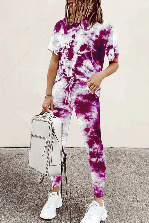 Vijoličen tie-dye komplet trenirke Teagan