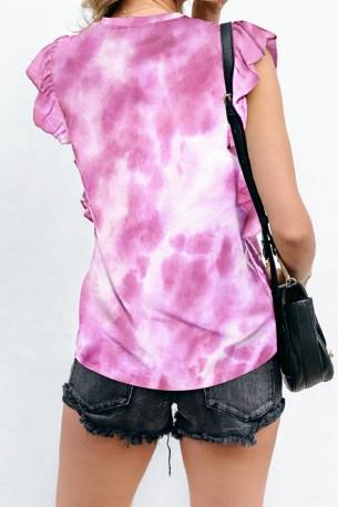 Vijolična tie dye kratka majica Sierra