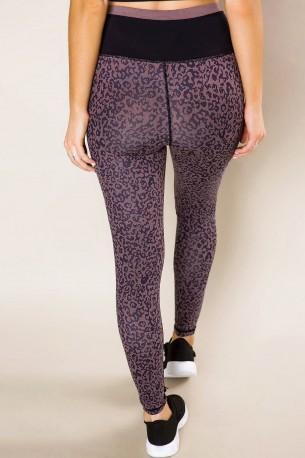 Vijolične bombažne pajkice Mallory z leopardjim motivom