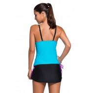 Vijolično modre elastične tankini Essa