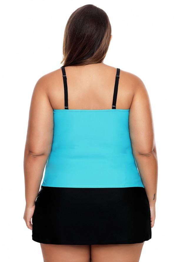 Vijolično modre elastične tankini Essa
