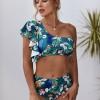 Zelen bikini Kerry s potiskom lista in volančki