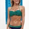 Zelen črtast bikini Lilyana