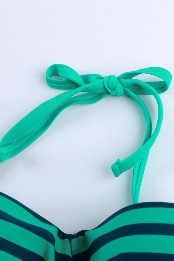 Zelen črtast bikini Lilyana