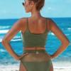 Zelen dvodelni bikini Macie z prozornim pasom