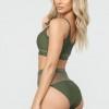 Zelen dvodelni bikini Macie z prozornim pasom