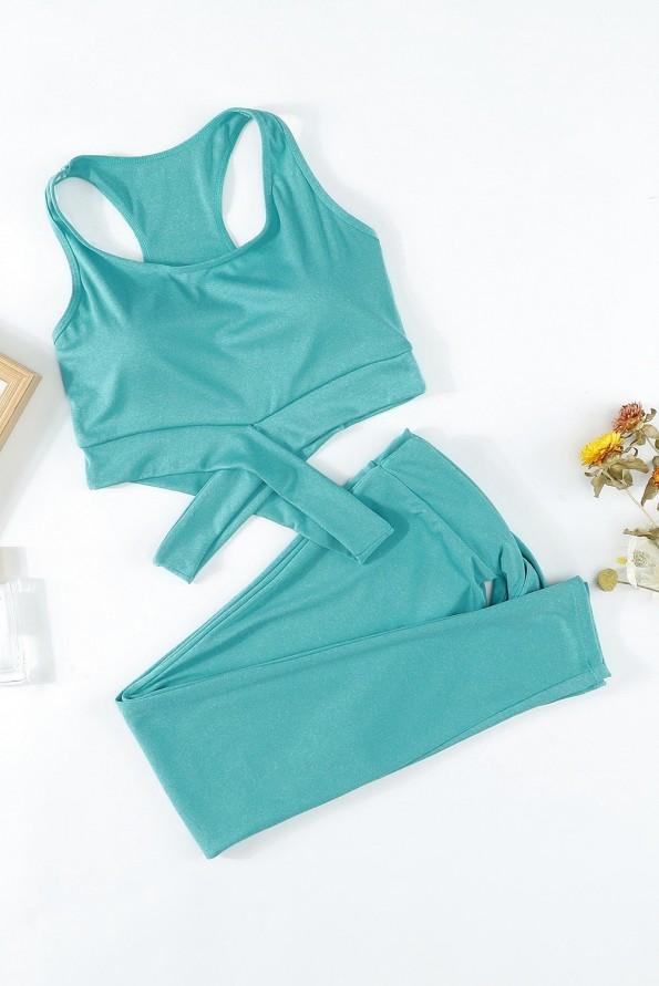 Zelen komplet pajkice in športni modrček Catalina