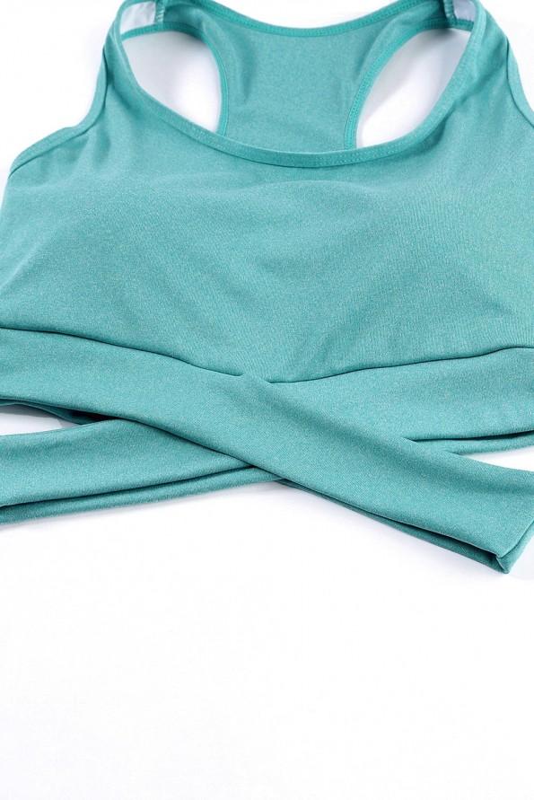 Zelen komplet pajkice in športni modrček Catalina