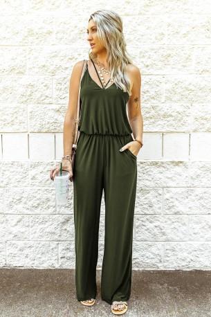 Zelen ohlapen kombinezon Novah