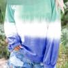 Zelen ombre/tie dye pulover Cora