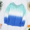 Zelen ombre/tie dye pulover Cora