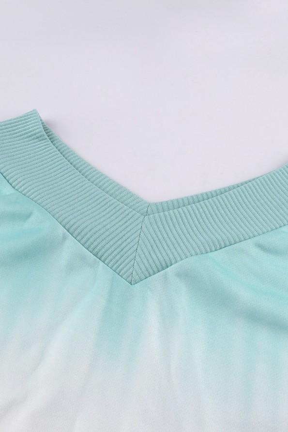 Zelen ombre/tie dye pulover Cora
