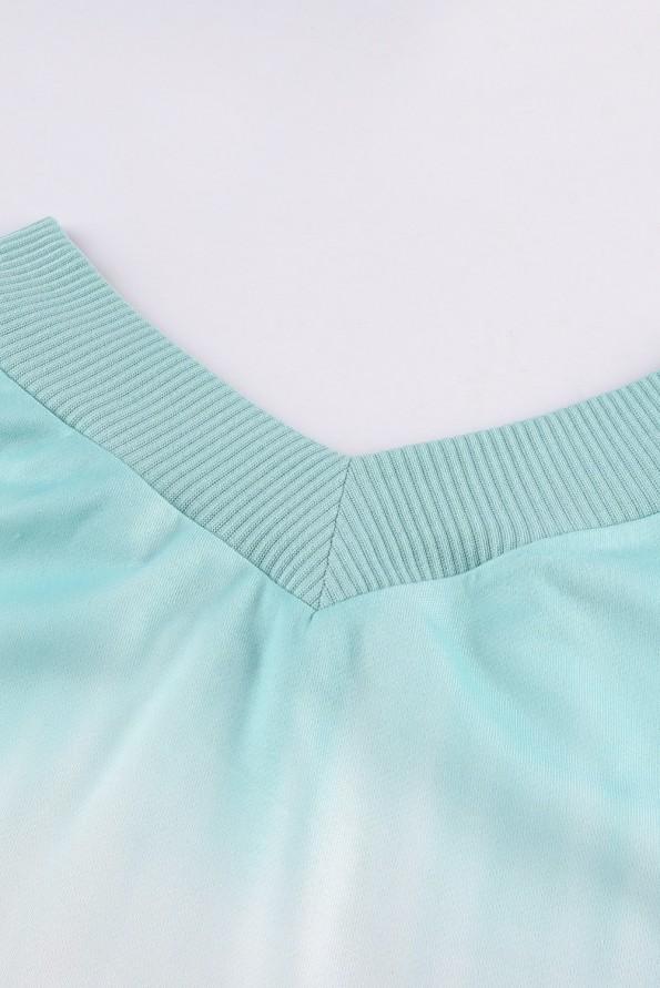Zelen ombre/tie dye pulover Cora