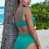Zelen rebrast športni bikini komplet Veda