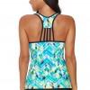 Zelen tankini top in kratke hlače Kinley