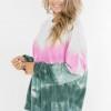 Zelen tie dye ombre pulover Gianna