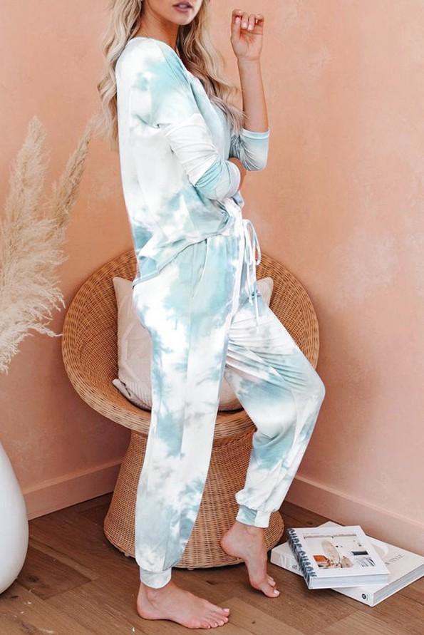 Zelen tie dye pleten komplet Jordyn