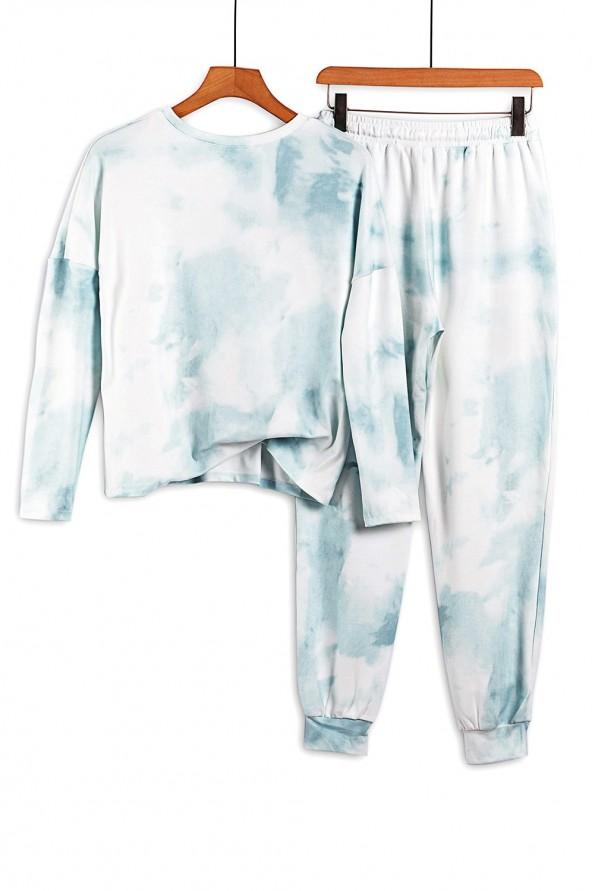 Zelen tie dye pleten komplet Jordyn