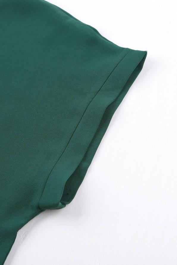 Zelena bluza Riley z zadrgo