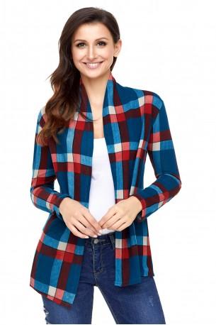 Zelena karirasta jopica Luz z dolgimi rokavi