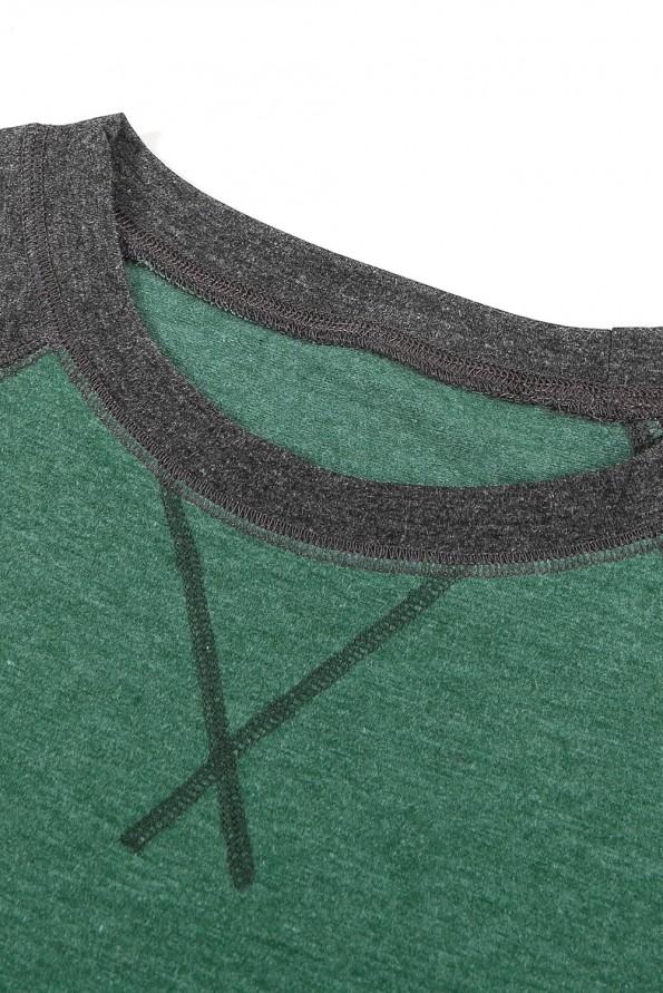 Zelena kratka majica Delaney z raglan rokavi