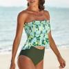 Zelene peplum kopalke Felicity s potiskom limon
