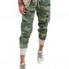Zelene športne hlače Eliana z vojaškim motivom