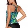 Zelene tankini kopalke Madelynn z naramnicami