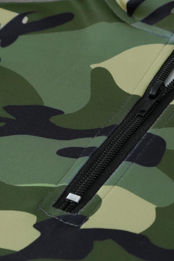 Zeleni camo pulover s kapuco Army