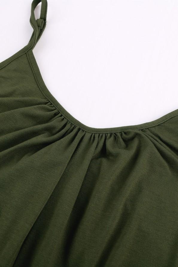 Zeleni kombinezon s širokimi žepi Green