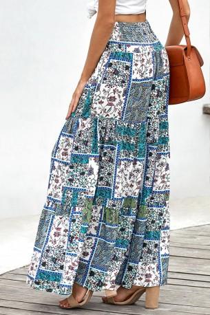 Zeleno bohemsko dolgo maksi krilo Willa