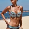 Zeleno potiskan retro bikini Maxine