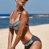 Zeleno potiskan retro bikini Maxine