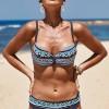 Zeleno potiskan retro bikini Maxine