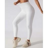 Bele joga gamaše z visokim pasom Gina