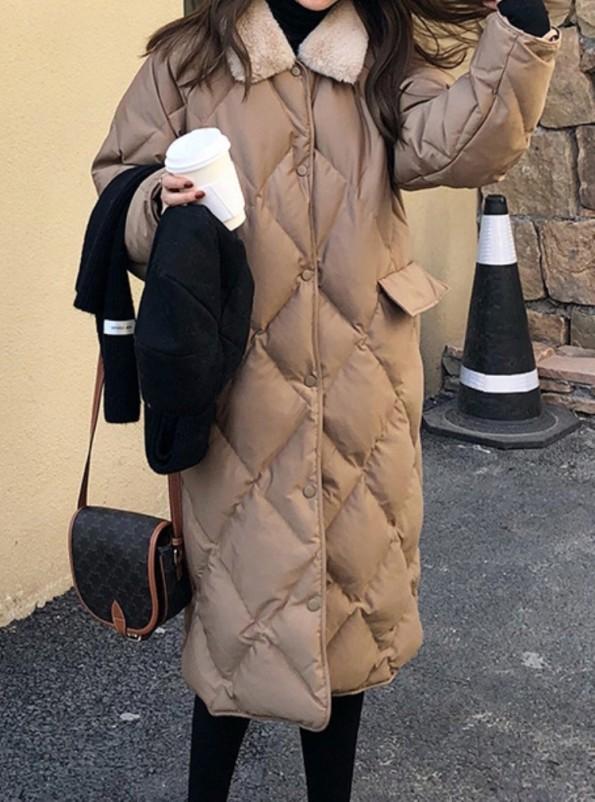 Dolg plašč z ovratnikom Esmery