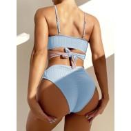 Dvodelne kopalke z roza bikini trakom Aisha