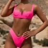 Enobarvne dvodelne Push Up kopalke Rachel