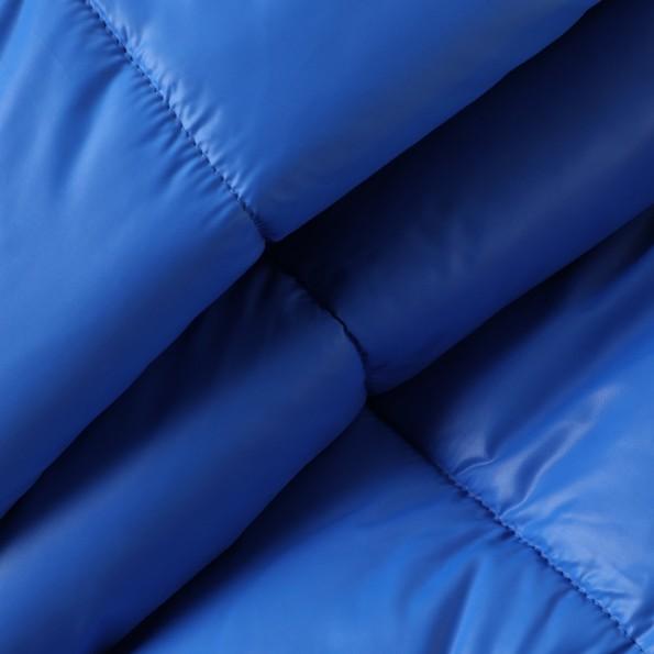 Kratka modra bunda z modrim ovratnikom in s snemljivimi rokavi Iris