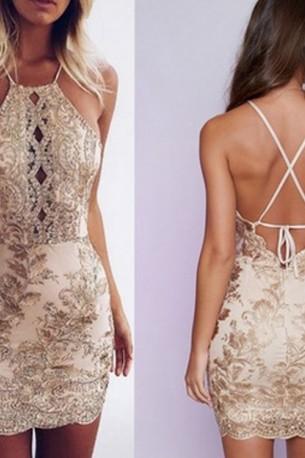 Obleka z vezenim izrezom iz čipke z nizkim hrbtom Lora