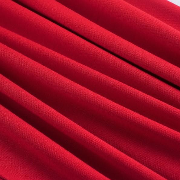 Rdeča elegantna obleka brez rokavov z V-izrezom Wana