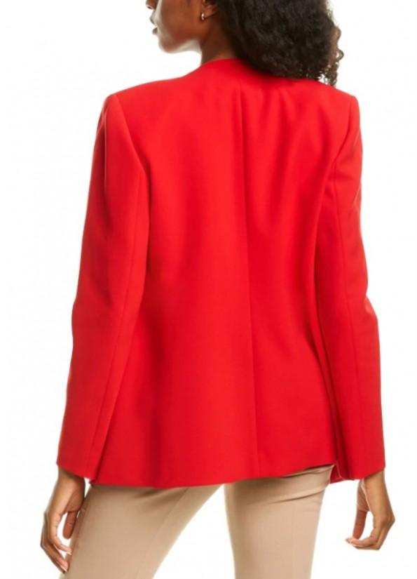 Rdeči suknjič s polnimi rokavi in z V-izrezom Elle