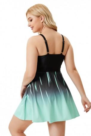 Zelene enodelne kopalke z bleščicami za močnejše postave Hein