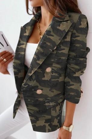 Zeleni suknjič z okrasnimi gumbi Gina