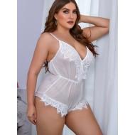 Bela čipkasta pižama Venda