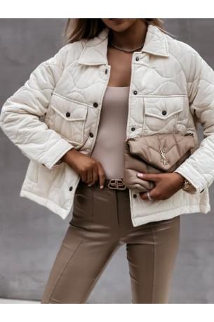 Bela jakna z gumbi in žepki Fonsy