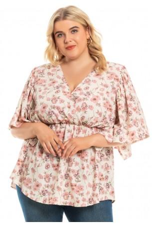 Bluza v cvetni barvi Emanulla