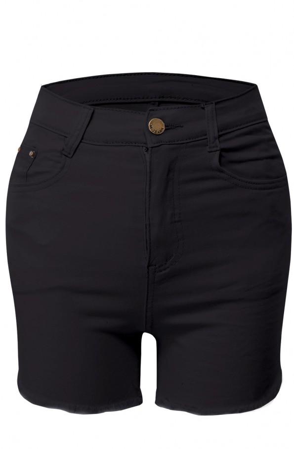 Črne denim kratke hlače Giovana